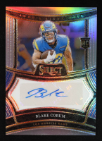 Blake Corum 2024 Select Rookie Signatures Prizm #12 RC #87/399 at PristineAuction.com