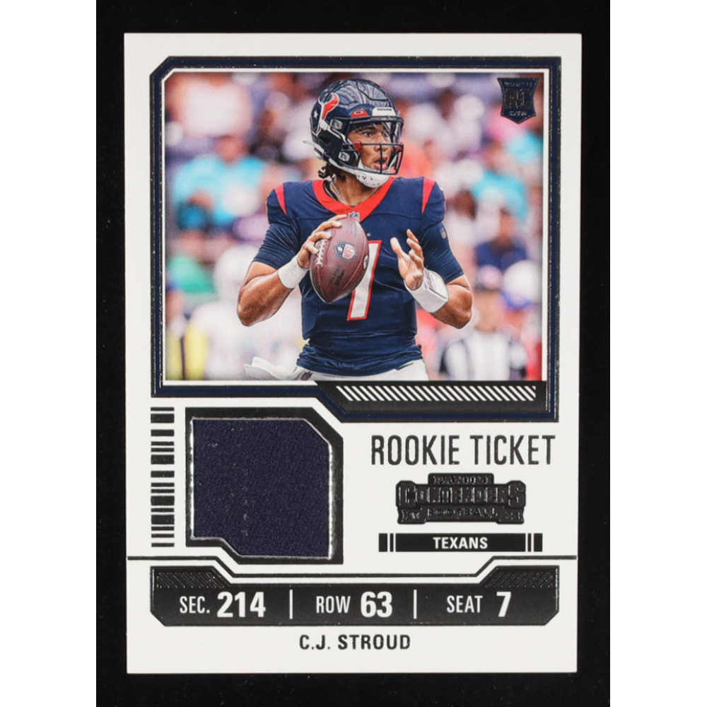 C.J. Stroud 2023 Panini Contenders Rookie Ticket Swatch #TS42 RC at PristineAuction.com