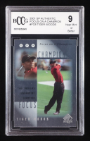 Tiger Woods 2001 SP Authentic Focus on a Champion #FC8 RC (BCCG 9) at PristineAuction.com