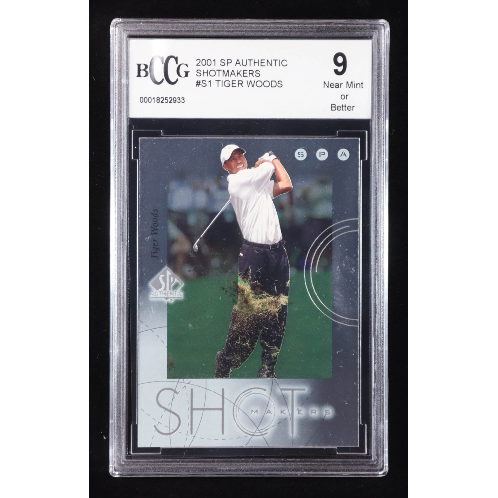Tiger Woods 2001 SP Authentic Shotmakers #S1 RC (BCCG 9) at PristineAuction.com