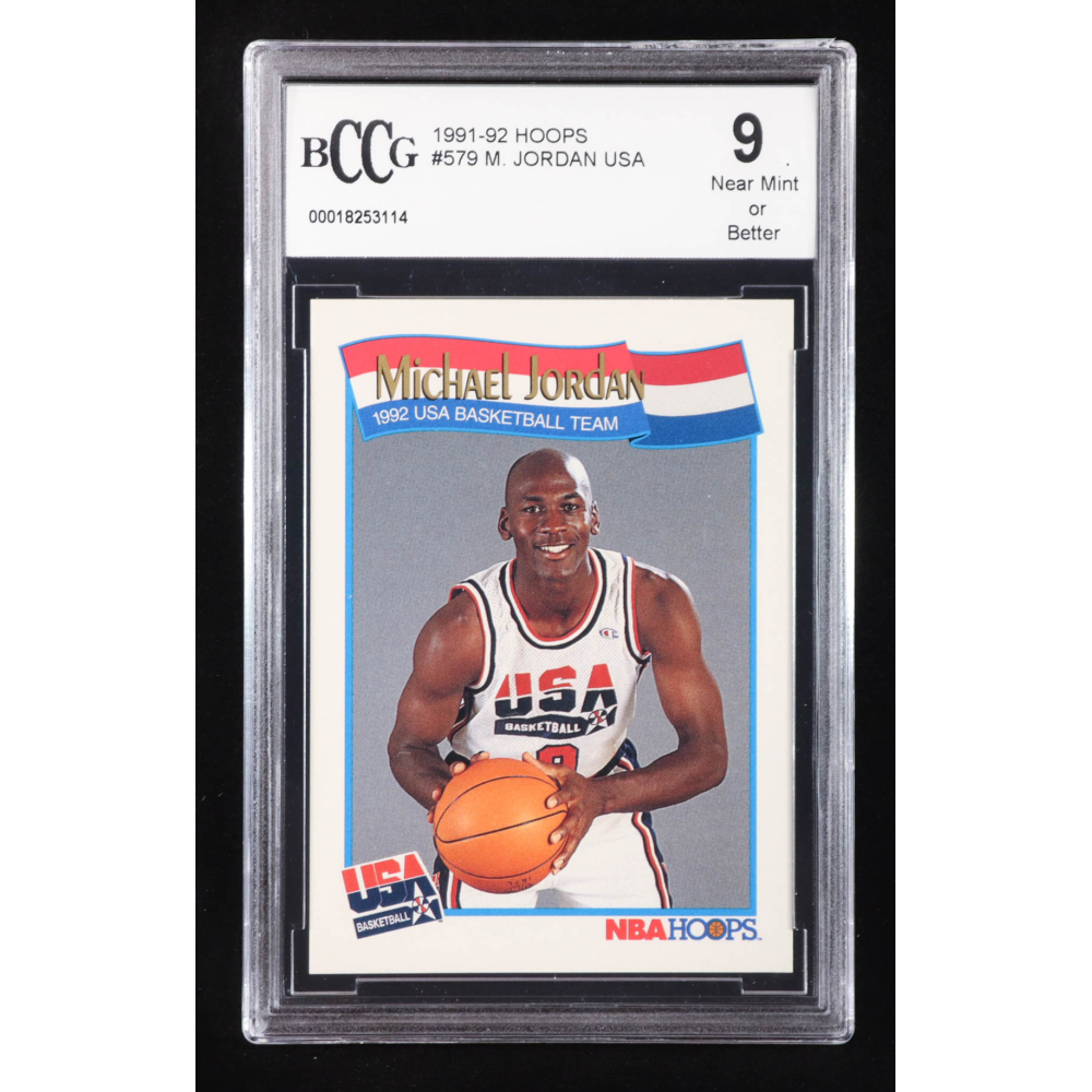 Michael Jordan 1991-92 Hoops #579 USA (BCCG 9) at PristineAuction.com