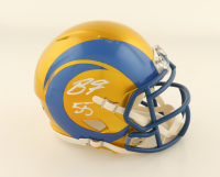 Braden Fiske Signed Rams Flash Alternate Speed Mini Helmet (Beckett) at PristineAuction.com