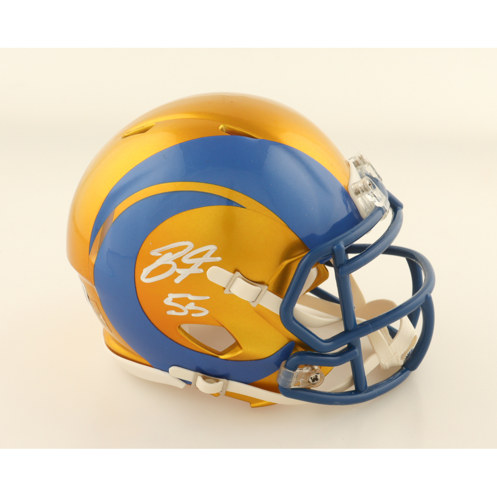 Braden Fiske Signed Rams Flash Alternate Speed Mini Helmet (Beckett) at PristineAuction.com