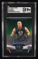 J.J. Watt 2011 Topps Platinum Rookie Autographs Green Refractors #86 RC #145/150 (SGC 9 | Autograph Graded 10) at PristineAuction.com