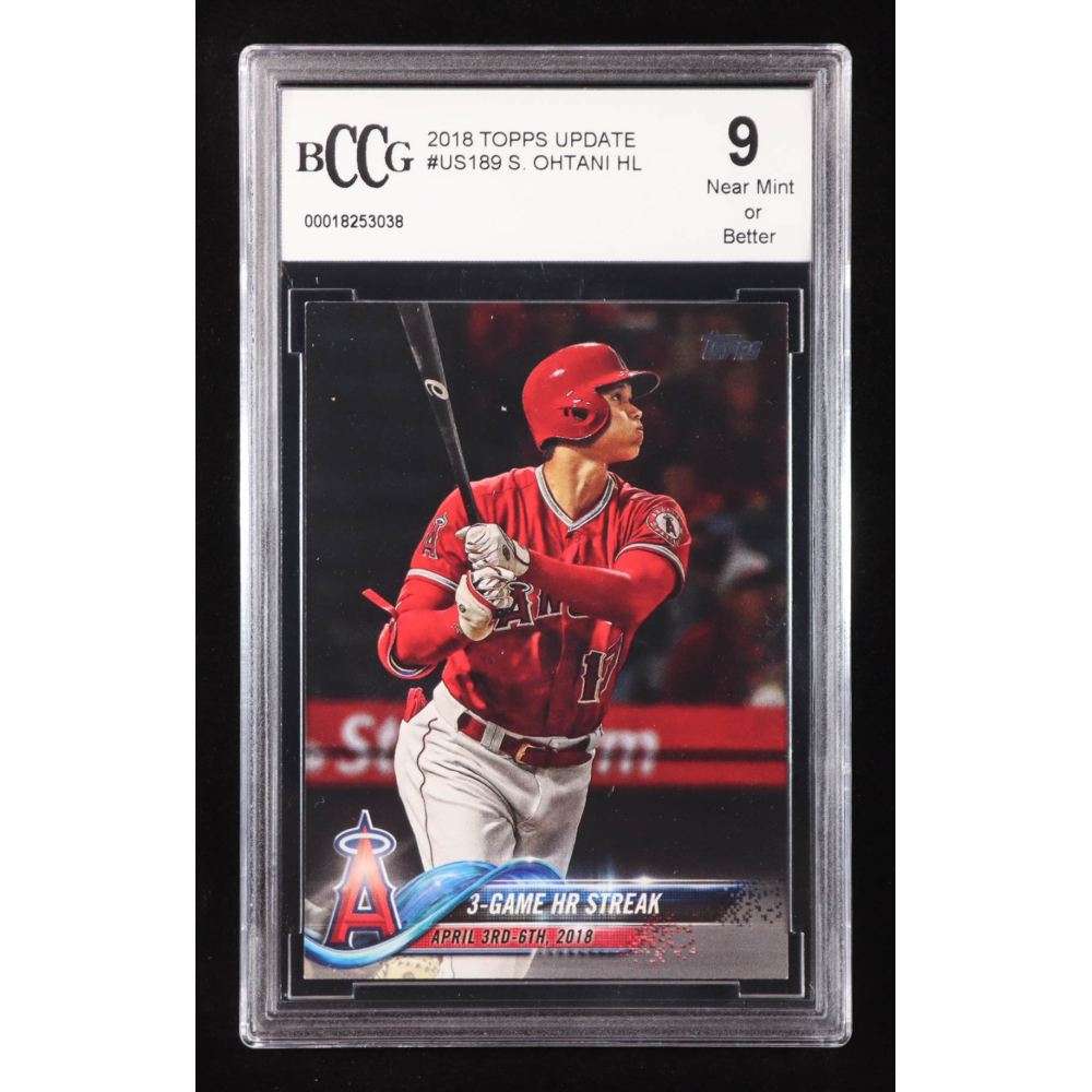 Shohei Ohtani 2018 Topps Update #US189 HL RC (BCCG 9) at PristineAuction.com