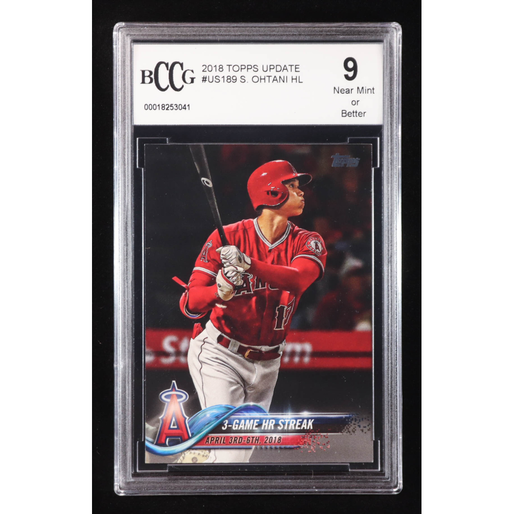 Shohei Ohtani 2018 Topps Update #US189 HL RC (BCCG 9) at PristineAuction.com