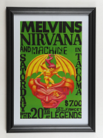 1992 "Nirvana & Melvins" Tacoma Concert Custom Framed Poster Display at PristineAuction.com