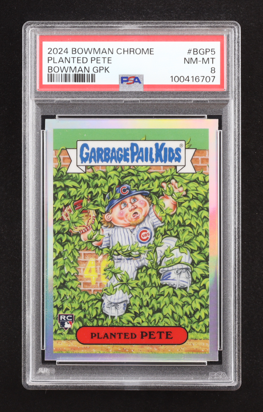 Pete Crow-Armstrong 2024 Bowman Chrome Garbage Pail Kids #BGP5 RC (PSA 8) at PristineAuction.com Pete Crow-Armstrong 2024 Bowman Chrome Garbage Pail Kids #BGP5 RC (PSA 8) at PristineAuction.com