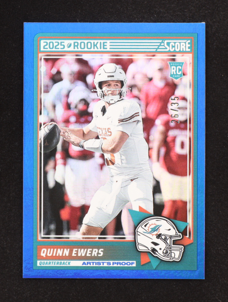Quinn Ewers 2025 Score Rookies Artist's Proof #75 #26/35 RC