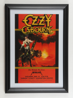 1986 "Ozzy Osbourne and Metallica" Fort Worth Concert Custom Framed Poster Print Display at PristineAuction.com