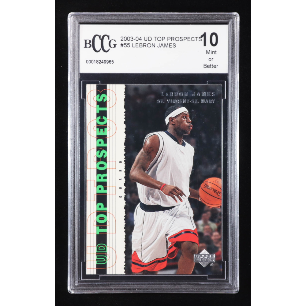 LeBron James 2003-04 UD Top Prospects #55 RC (BCCG 10) at PristineAuction.com
