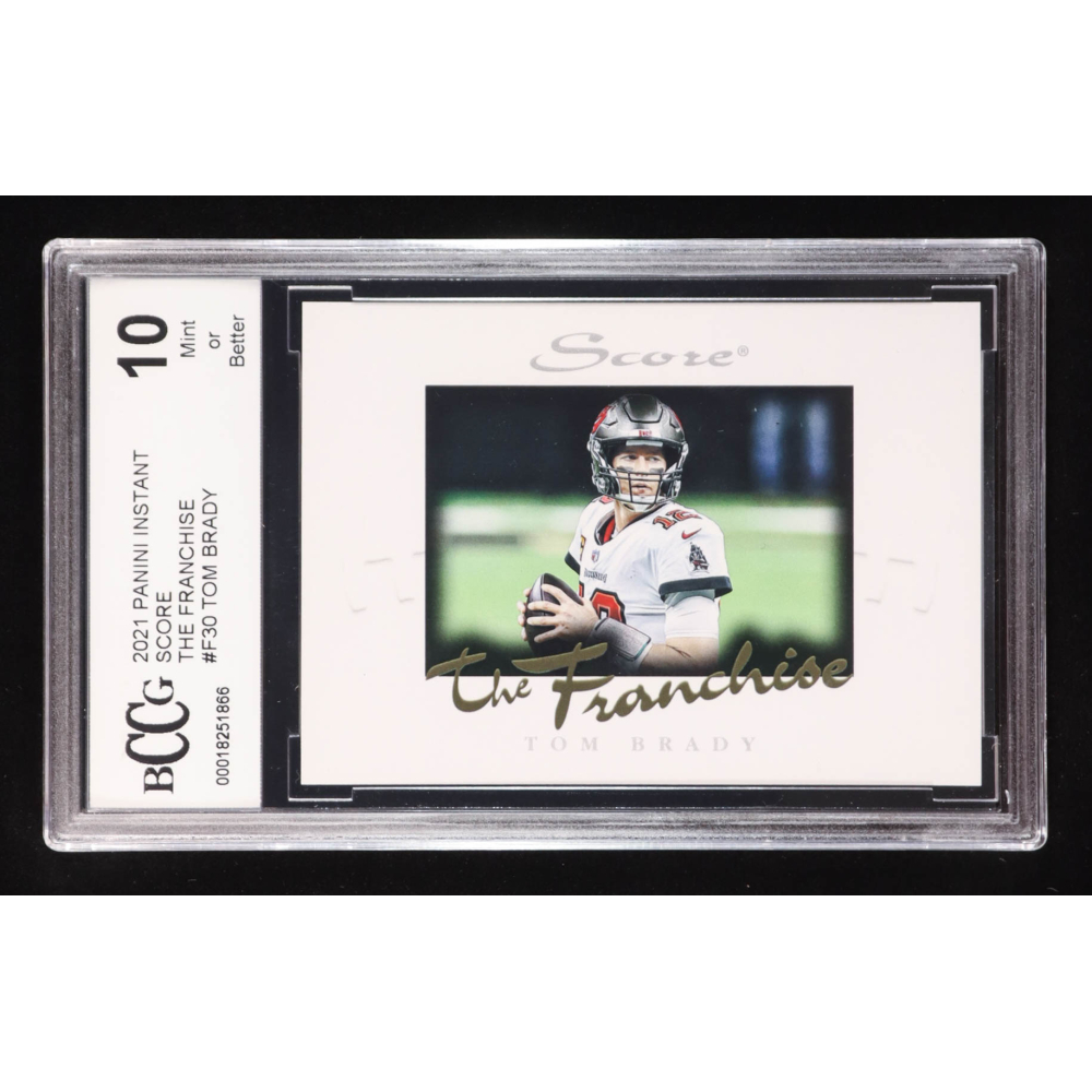 Tom Brady 2021-22 Panini Instant Score The Franchise #F30 (BCCG 10) at PristineAuction.com