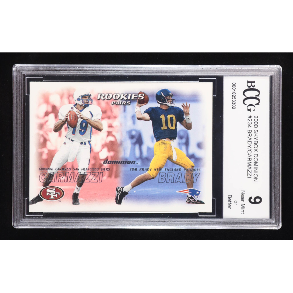 Tom Brady / Giovanni Carmazzi 2000 SkyBox Dominion #234 RC (BCCG 9) at PristineAuction.com