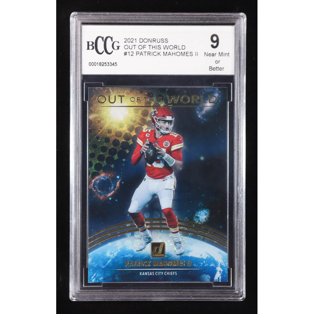 Patrick Mahomes II 2021 Donruss Out of this World #12 (BCCG 9) at PristineAuction.com