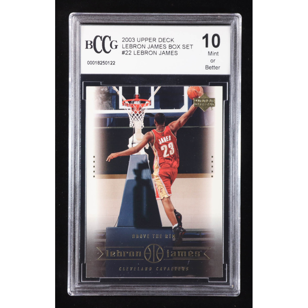 LeBron James 2003 Upper Deck LeBron James Box Set #22 RC / Above the Rim (BCCG 10) at PristineAuction.com