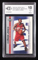LeBron James 2003-04 Upper Deck Phenomenal Beginning LeBron James #15 RC / An Unselfish Player (BCCG 10) at PristineAuction.com