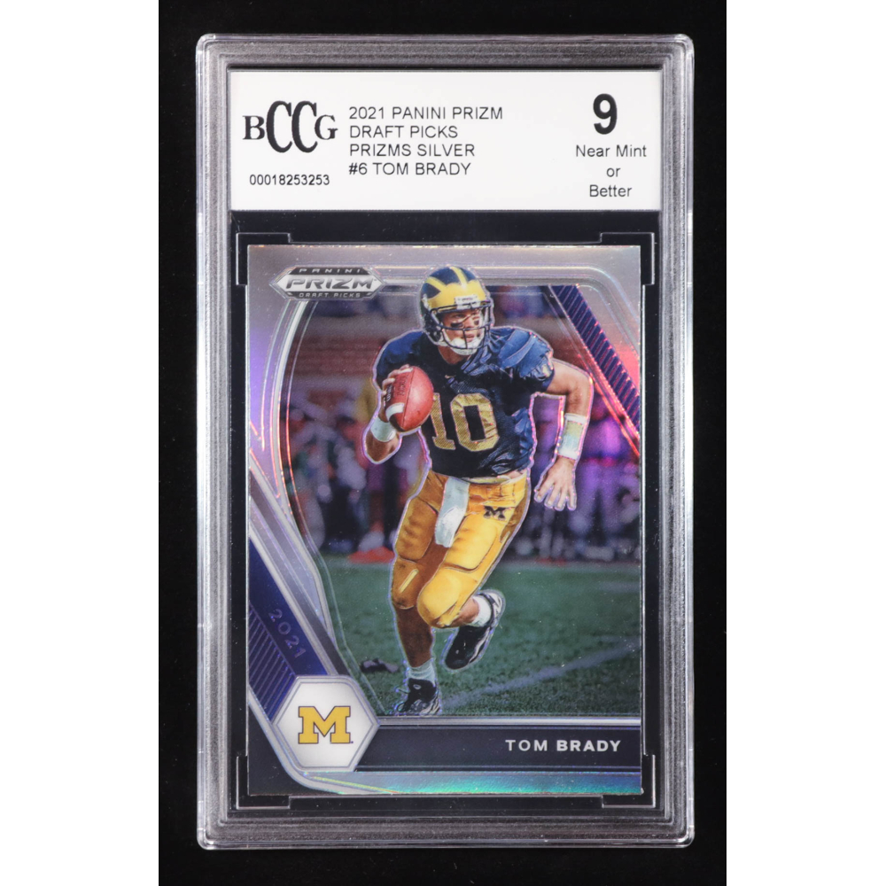 Tom Brady 2021 Panini Prizm Draft Picks Prizms Silver #6 (BCCG 9) at PristineAuction.com