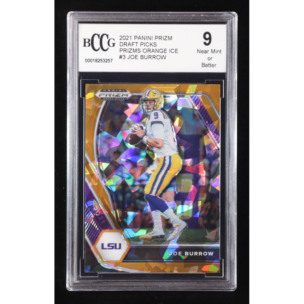 Joe Burrow 2021 Panini Prizm Draft Picks Prizms Gold Ice #3 (BCCG 9) at PristineAuction.com