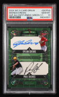 Paul Skenes / Dylan Crews 2024 Wild Card 5 Card Draw Dual Autographs Rainbow Green #DCPSA RC #1/1 (PSA 10) at PristineAuction.com