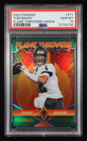 Tom Brady 2022 Panini Phoenix Flame Throwers Green #1 #2/25 (PSA 10) at PristineAuction.com