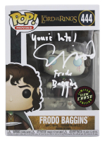 Elijah Wood Signed "Lord Of The Rings" Frodo Baggins #444 Funko Pop Vinyl Figure Inscribed "You're Late!" & "Frodo Baggins" (Beckett) at PristineAuction.com