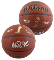 Magic Johnson Signed NBA Finals Trophy Special Edition Basketball (Beckett) at PristineAuction.com