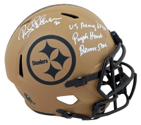 Rocky Bleier Signed Steelers Full-Size Salute to Service Alternate Speed Helmet Inscribed "U.S. Army (68-70)", "Purple Hear" & "Bronze Star" (Beckett) at PristineAuction.com