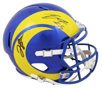 Jared Verse & Braden Fiske Signed Rams Full-Size Speed Helmet (Beckett) at PristineAuction.com
