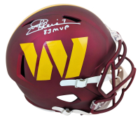 Joe Theismann Signed Commanders Full-Size Speed Helmet Inscribed "83 MVP" (Beckett) at PristineAuction.com