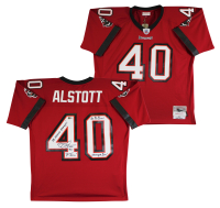 Mike Alstott Signed Buccaneers Mitchell & Ness Authentic Jersey Inscribed "SB XXXVII Champs", "A-Train", "6x Pro Bowl" & "Champa Bay" (Beckett) at PristineAuction.com