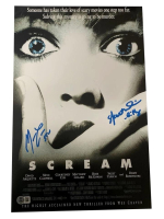 Matthew Lillard & Skeet Ulrich "Scream" 11x17 Movie Poster Inscribed "Stu" & "Billy" (Beckett) at PristineAuction.com