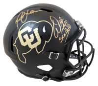 Warren Sapp & Marshall Faulk Signed Colorado Buffaloes Full-Size Speed Helmet Inscribed "Sko Buffs" (Beckett) at PristineAuction.com