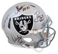 Raiders Full-Size Authentic On-Field Speed Helmet Signed & Inscribed By (4) with Dave Casper, Marcus Allen, Warren Sapp & Tim Brown (Beckett) at PristineAuction.com