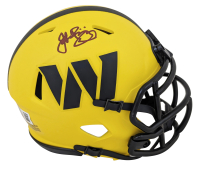 John Riggins Signed Commanders Rave Alternate Speed Mini Helmet (Beckett) at PristineAuction.com