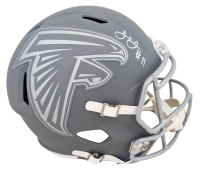 Julio Jones Signed Falcons Full-Size Slate Alternate Speed Helmet (Beckett) at PristineAuction.com