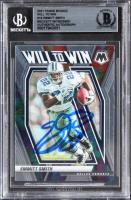 Emmitt Smith Signed 2021 Panini Mosaic Will To Win #18 (BGS) at PristineAuction.com