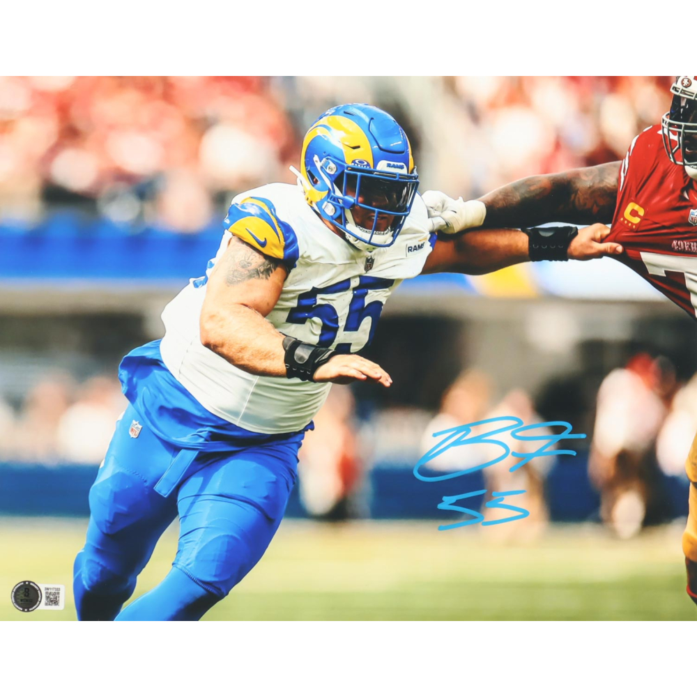 Braden Fiske Signed Rams 11x14 Photo (Beckett) at PristineAuction.com