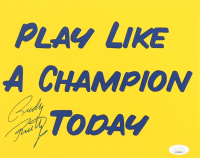 Rudy Ruettiger Signed "Play Like A Champion Today" Fighting Irish 8x10 Photo (JSA) at PristineAuction.com