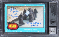 Tim Donaldson, Joe Weber & Andrea Wickman Miller Signed 2015 SW JTT Force Awakens #24 Inscribed "Jawa" (BGS | Auto 10) at PristineAuction.com