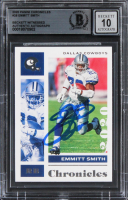 Emmitt Smith Signed 2020 Panini Chronicles #28 (BGS | Auto 10) at PristineAuction.com