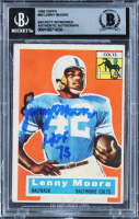 Lenny Moore Signed 1956 Topps #60 (BGS | Auto 10) at PristineAuction.com