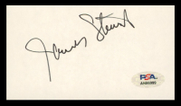 James Stewart Signed 3x5 Index Card (PSA) at PristineAuction.com