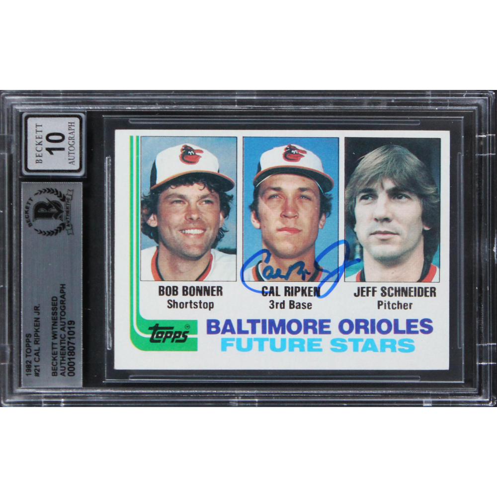 Cal Ripken Jr. Signed 1982 Topps #21 RC (BGS | Auto 10) | Pristine Auction