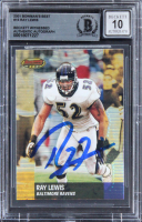 Ray Lewis Signed 2001 Bowman's Best #16 (BGS | Auto 10) at PristineAuction.com