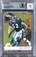 Ray Lewis Signed 2001 Finest #36 (BGS | Auto 10) at PristineAuction.com