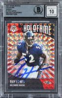 Ray Lewis Signed 2021 Panini Mosaic Holofame Mosaic #1 (BGS | Auto 10) at PristineAuction.com