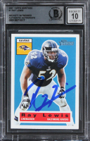 Ray Lewis Signed 2001 Topps Heritage #1 (BGS | Auto 10) at PristineAuction.com