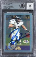 Ray Lewis Signed 2003 Topps Chrome #128 (BGS | Auto 10) at PristineAuction.com