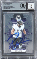 Ray Lewis 2023 Panini Mosaic #17 (BGS | Auto 10) at PristineAuction.com
