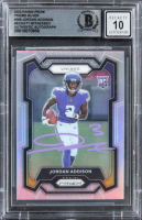 Jordan Addison Signed 2023 Panini Prizm Prizms Silver #368 RC (BGS | Auto 10) at PristineAuction.com
